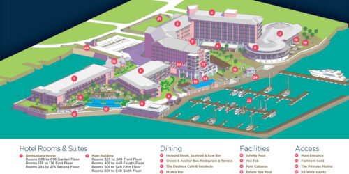 Resort map at Hamilton Princess Bermuda