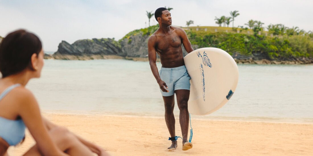 Paddle boarding at the Beachclub at the hamilton princess bermuda