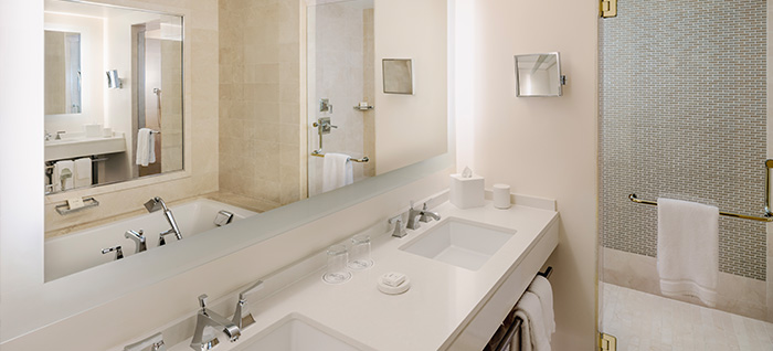 Bathroom in the Penthouse Suite at the Hamilton Princess Bermuda