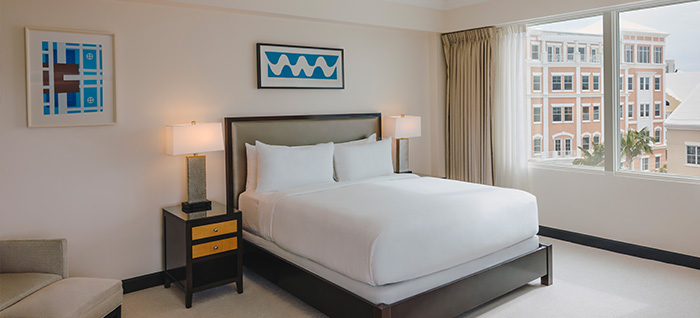 Bedroom in the Penthouse Suite at the Hamilton Princess Bermuda