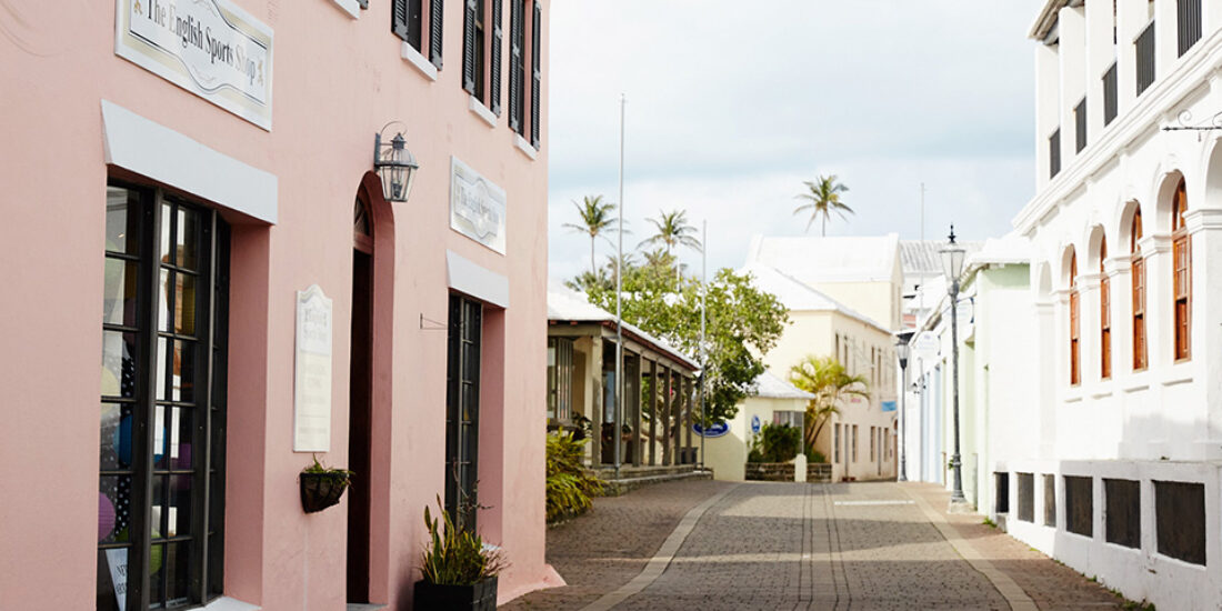 Bermuda island streets and buildings