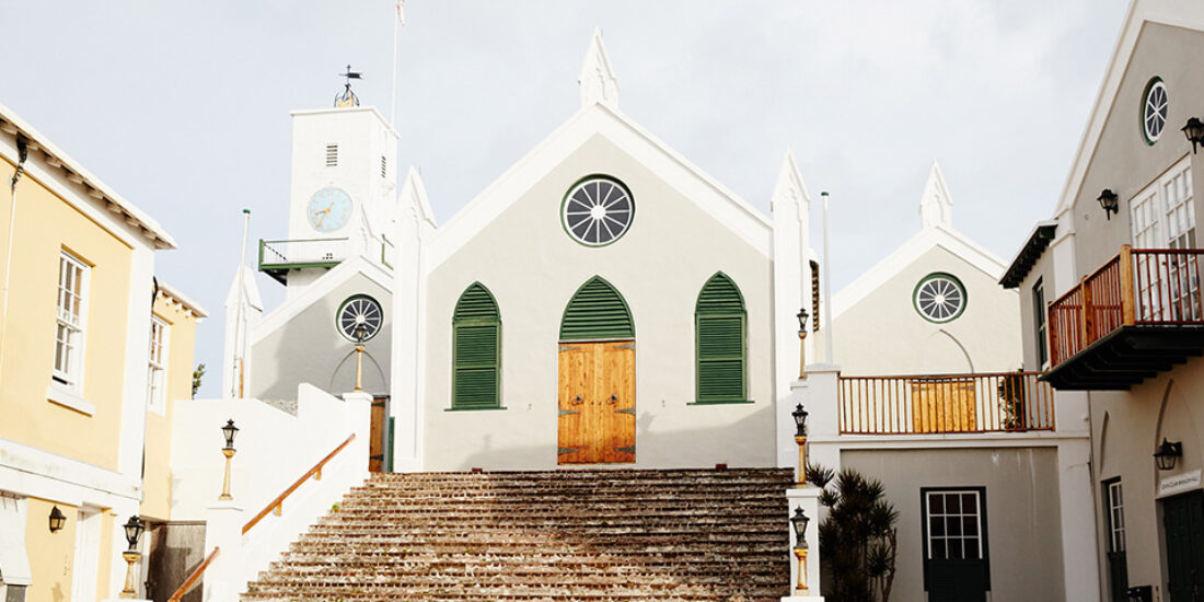 Bermuda island streets and buildings