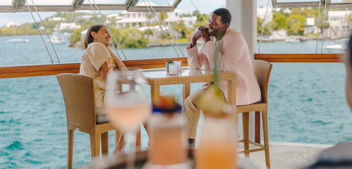 Dining at 16O9 Restaurant at the Hamilton Princess, Bermuda