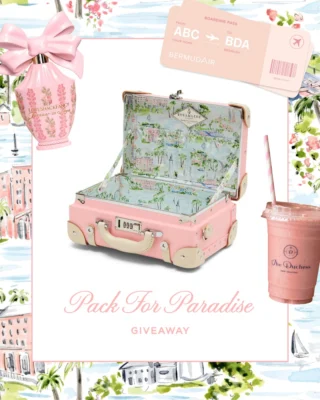 Pack for Paradise Giveaway! To celebrate our new Limited–Edition Luggage Collection, we’re sending one lucky winner straight to Bermuda with the dreamiest travel bundle:

👑 3-night stay at the newly renovated @PrincessBermuda Bermudiana Wing.
🩷 1 @SteamlineLuggage x @PrincessBermuda Pink Vanity Case.
🎀 1 @LoveShackFancy Forever in Love Fragrance.
✈️ Roundtrip flights for two with @FlyBermudAir.
🍦 $75 Duchess Café & Gelateria Gift Card.

To enter simply follow us and all prize partners, like this post, and tag your jet-set bestie. 

Giveaway winner will be announced June 4th. 
*Terms and Conditions apply. See our Link in Bio.